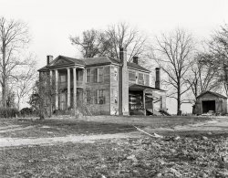April 1939. "Old plantation home. Greene County, Georgia." Medium format acetate negative by Marion Post Wolcott for the Farm Security Administration. View full size.