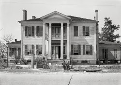&nbsp; &nbsp; &nbsp; &nbsp; The Solomon Siler House in Pike County, Alabama.
May 1939. "Old home in Alabama built about 1850 called 'Silver Place,' owned by Mr. Frazier, now rented by two families." Medium format acetate negative by Marion Post Wolcott for the Farm Security Administration. View full size.