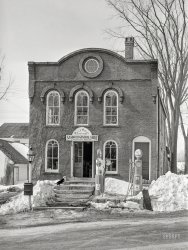 March 1940. "Post office and general store in Sandwich, New Hampshire." Medium format negative by Marion Post Wolcott for the Farm Security Administration. View full size.