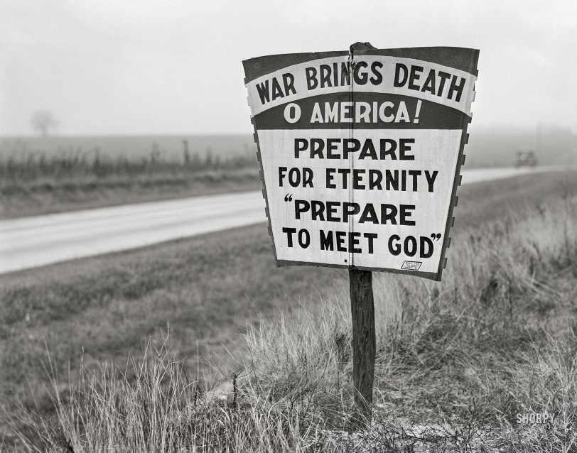 4” x 6” Reprint 1940 Religious sign on highway between Columbus and Augusta