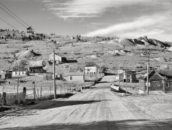 September 1941. "Russell Gulch, ghost mining town near Central City, Colorado." Medium format negative by Marion Post Wolcott for the Farm Security Administration. View full size.
