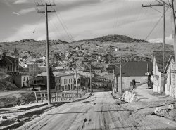 September 1941. "Central City, an old mining town. Mountainous region of Central Colorado, west of Denver." Medium format acetate negative by Marion Post Wolcott. View full size.