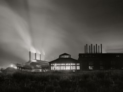 June 1941. "Jones and Laughlin steelworks. Pittsburgh, Pennsylvania." Medium format acetate negative by John Vachon for the Farm Security Administration. View full size.