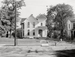August 1941. "House in Elgin, Illinois." The residence at 282 Anystreet. Medium format acetate negative by John Vachon for the Farm Security Administration. View full size.