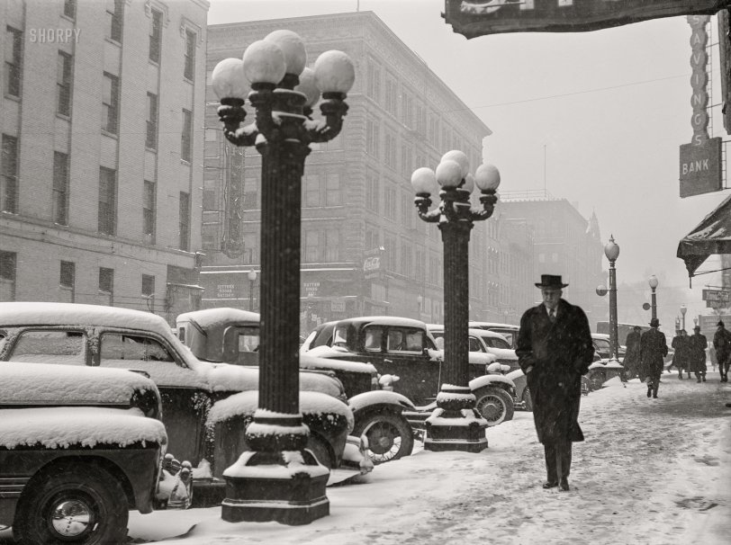 January 1942. "Burlington, Des Moines County, Iowa." Medium format acetate negative by John Vachon for the Farm Security Administration. View full size.
