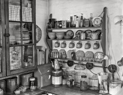 July 1942. "Birmingham, Michigan (vicinity). Kitchen in a country house." 4x5 inch acetate negative by Arthur Siegel for the Farm Security Administration. View full size.