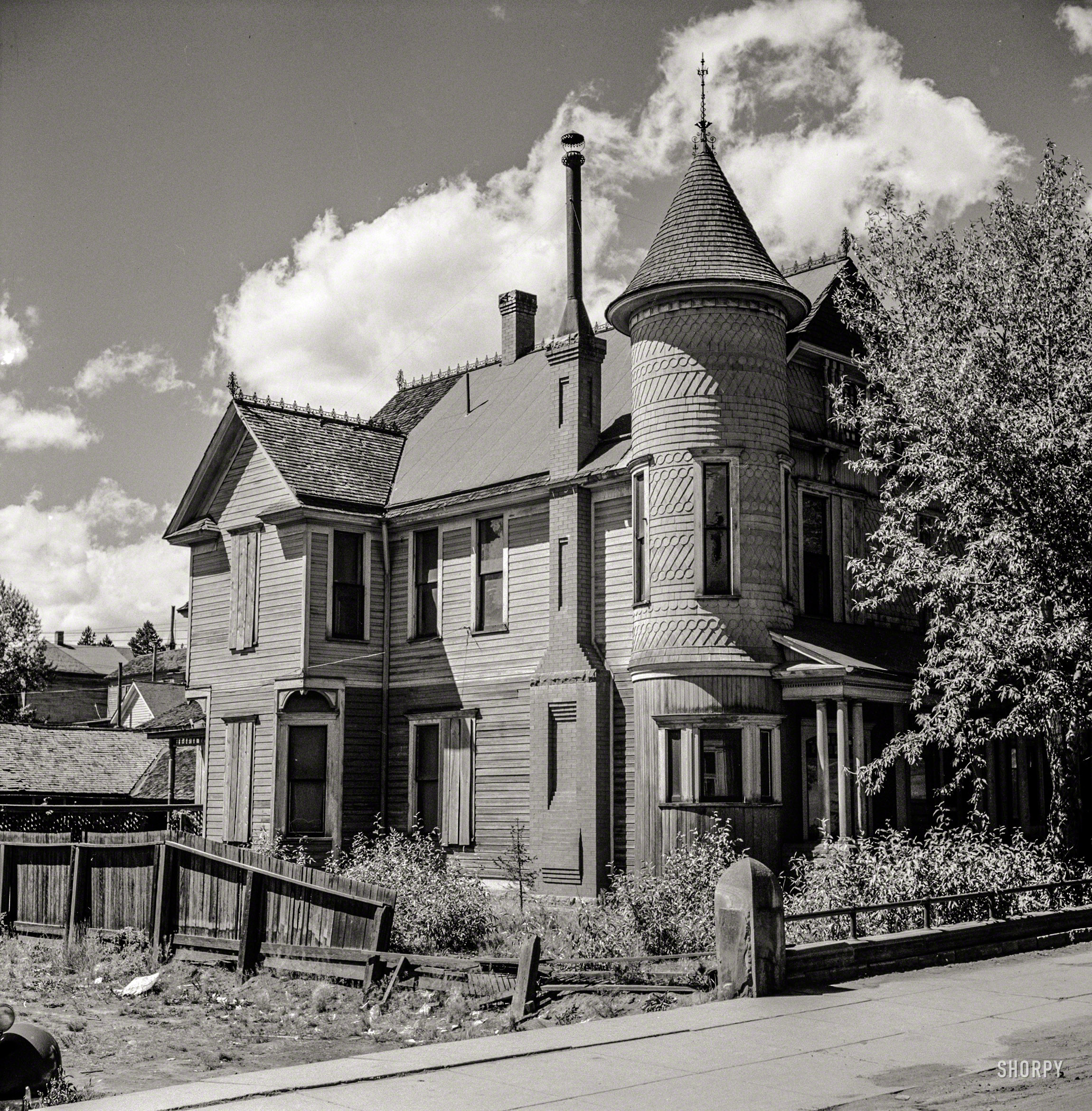 September 1941. "House in old mining town. Leadville, Colorado." Photo by Marion Post Wolcott for the Farm Security Administration. View full size.