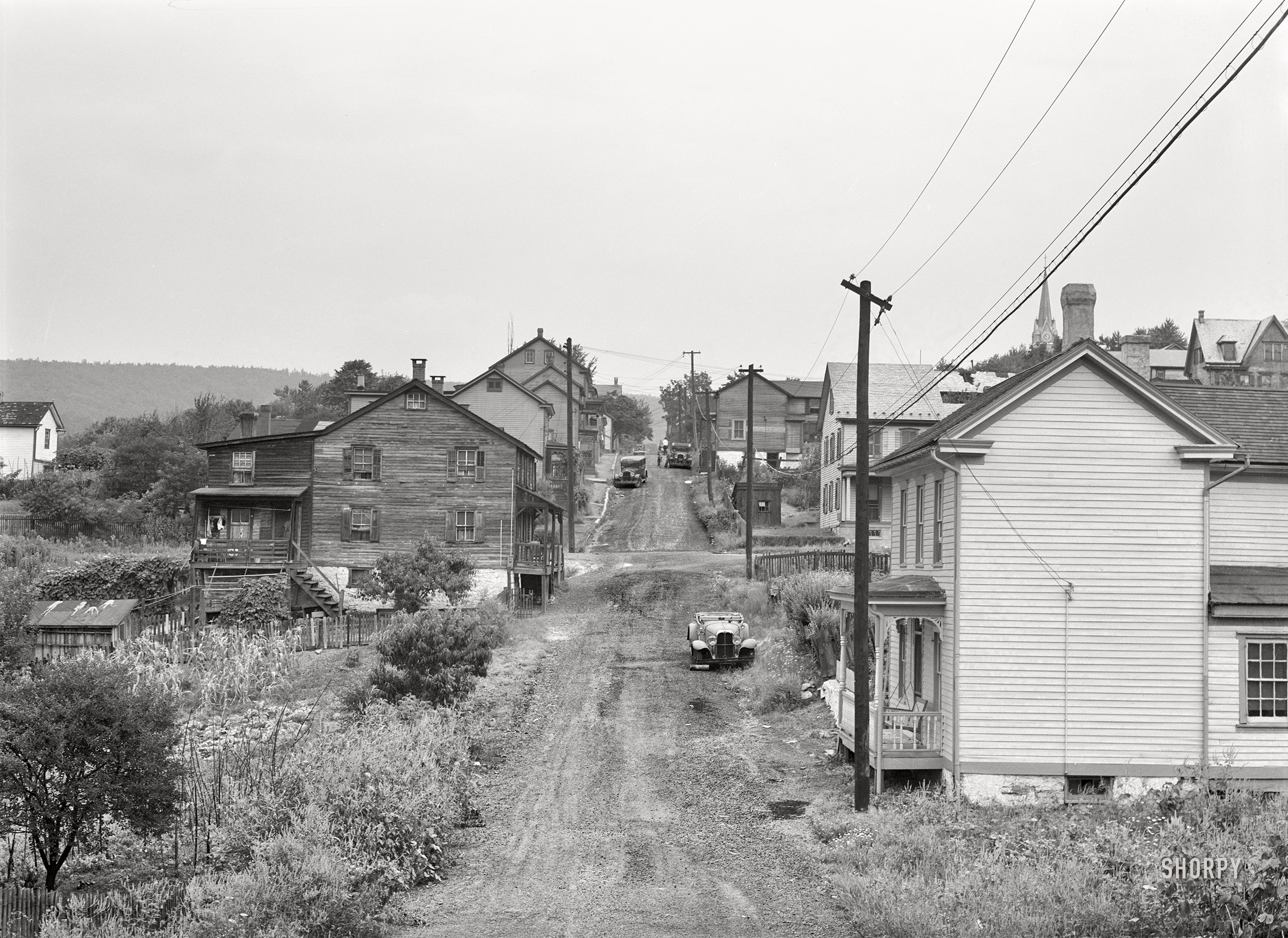August 1940. "Mauch Chunk, Pennsylvania. Small historic coal mining town in the Lehigh Valley. Houses in East Mauch Chunk." Acetate negative by Jack Delano. View full size.