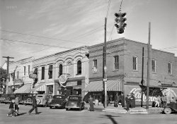 November 1941. "View of Greensboro, Greene County, Georgia, on a Saturday afternoon." The street corner last seen here. Medium format acetate negative by Jack Delano. View full size.