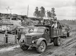 June 1942. "Douglas Dam Victory Project, Tennessee Valley Authority. Workmen." Acetate negative by Arthur Rothstein for the U.S. Foreign Information Service. View full size.