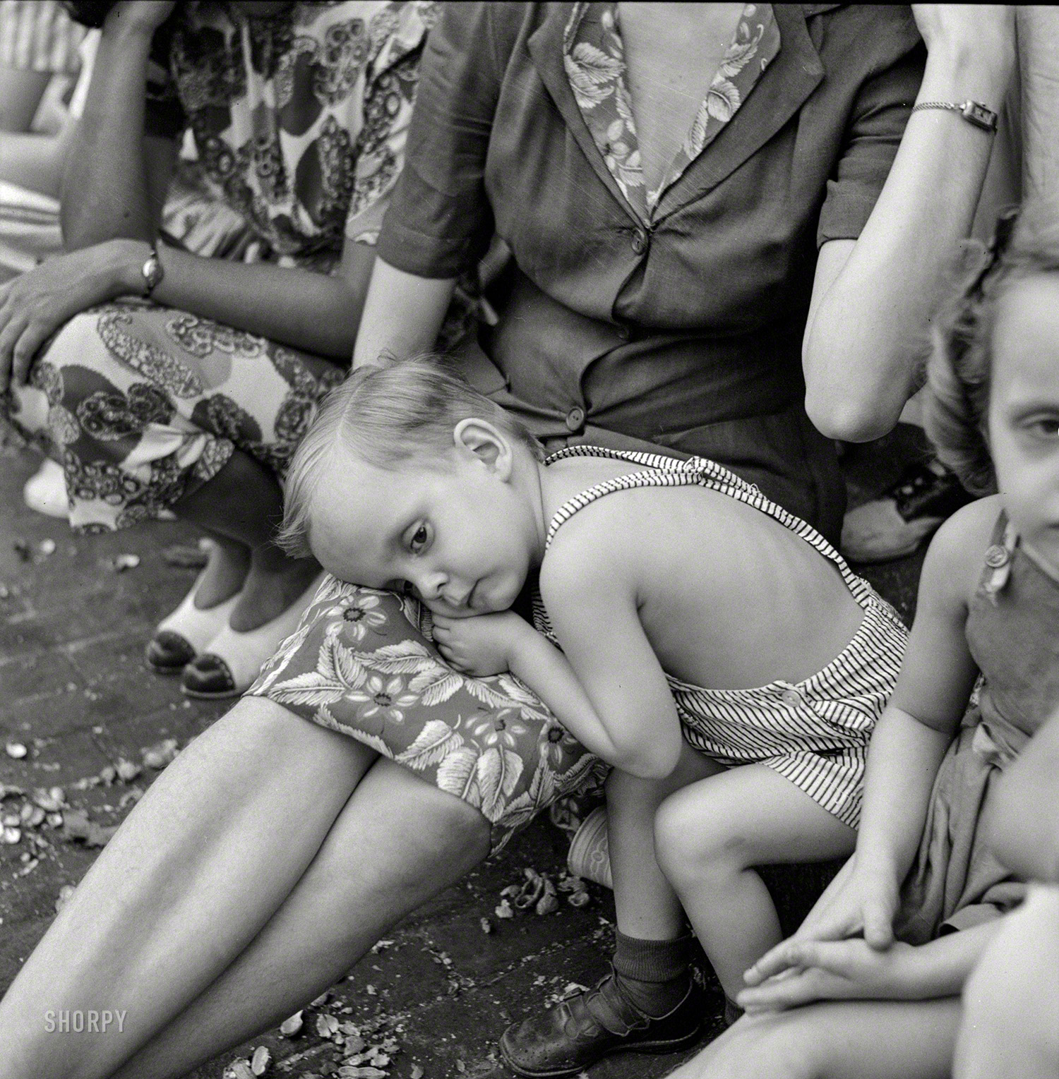 July 1943. Washington, D.C. "Spectators at the parade to recruit civilian defense volunteers." Photo by Esther Bubley, Office of War Information. View full size.