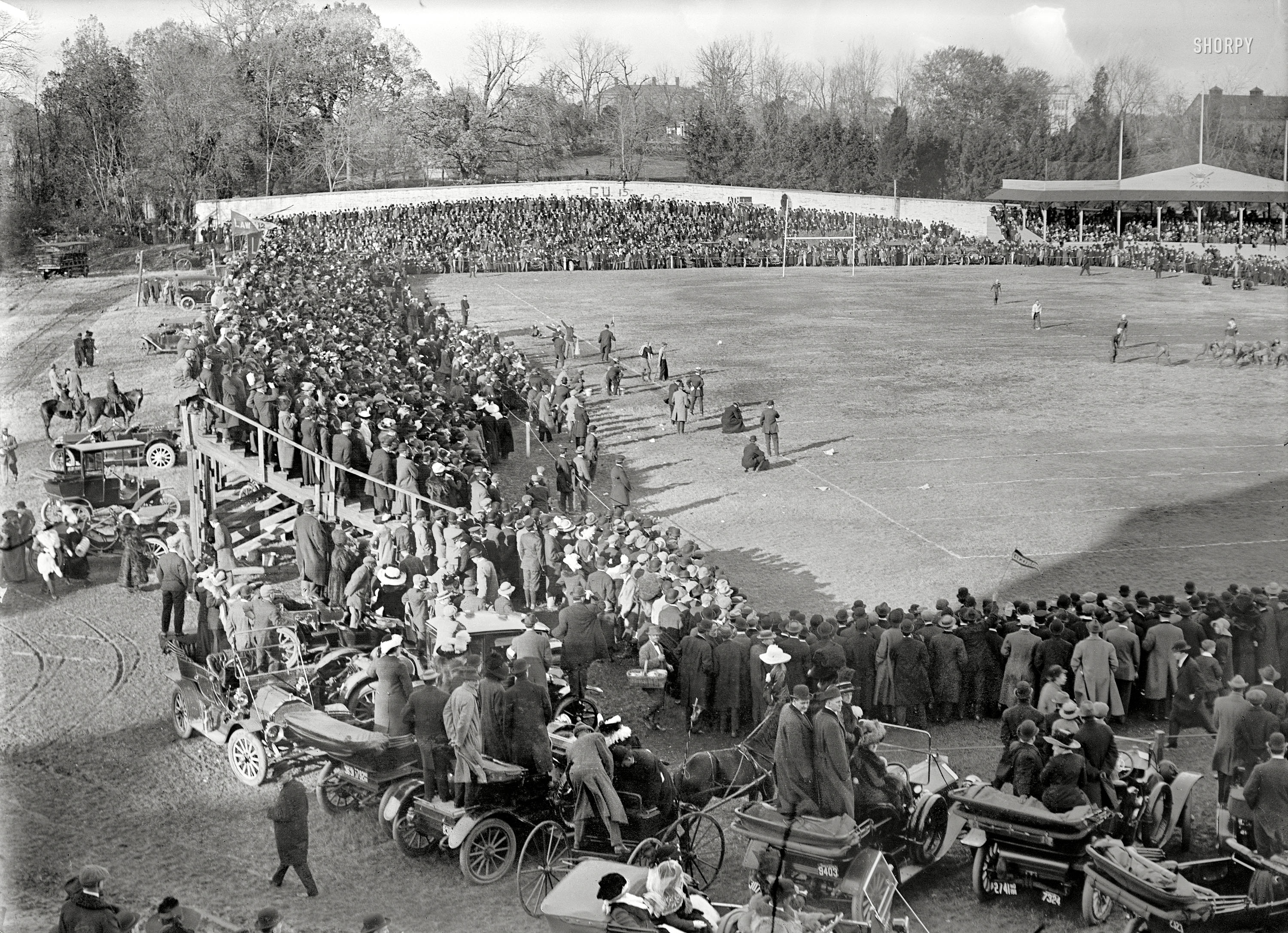 Washington, D.C. "Football -- Georgetown University game, 1911." CI years before Super Bowl XLVI. Harris & Ewing glass negative. View full size.