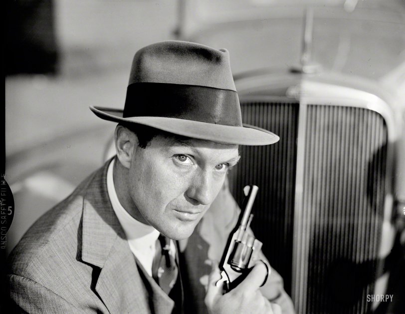 1960. "Robert Stack in his role as Eliot Ness on the television program The Untouchables." Photo by Earl Theisen for the Look magazine article "How 'The Untouchables' Hypoed TV's Crime Wave." View full size.
