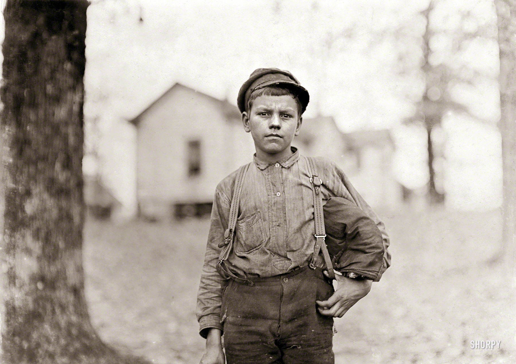November 1908. "Chester, S.C. -- Springstein Mills. Archie Love. Said (after hesitating), 'I am 14 years old.' Doesn't look it. Been in mill three years. Worked nights five months at the start." Photo by Lewis Wickes Hine. View full size.