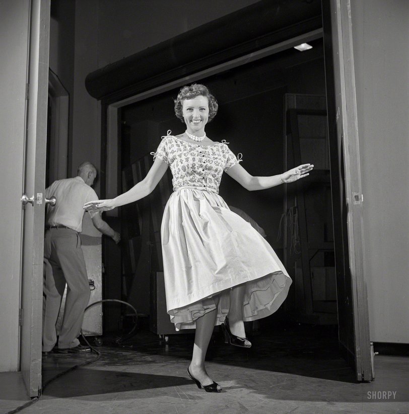 Circa 1954. "Actress Betty White on the set of her local Los Angeles daytime television show." Another look at this ageless entertainer, from unpublished photos by Maurice Terrell and Earl Theisen for Look magazine. View full size.
