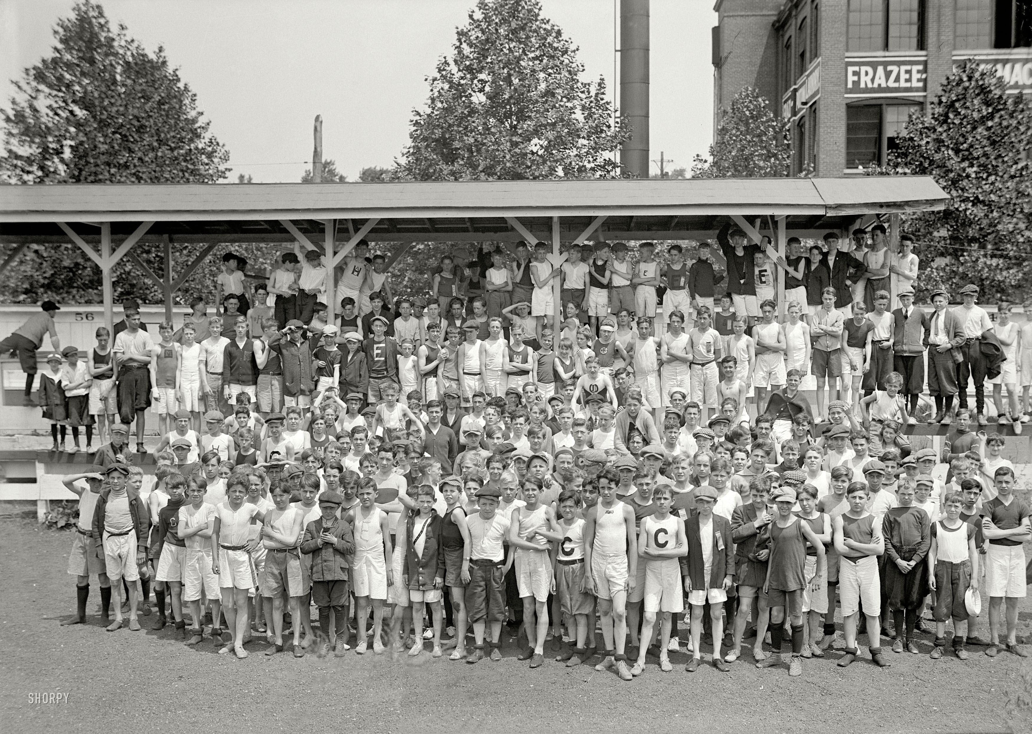 Washington, D.C., 1914. "Boy Scouts -- field sports." Our second look at these kids. Harris & Ewing Collection glass negative. View full size.