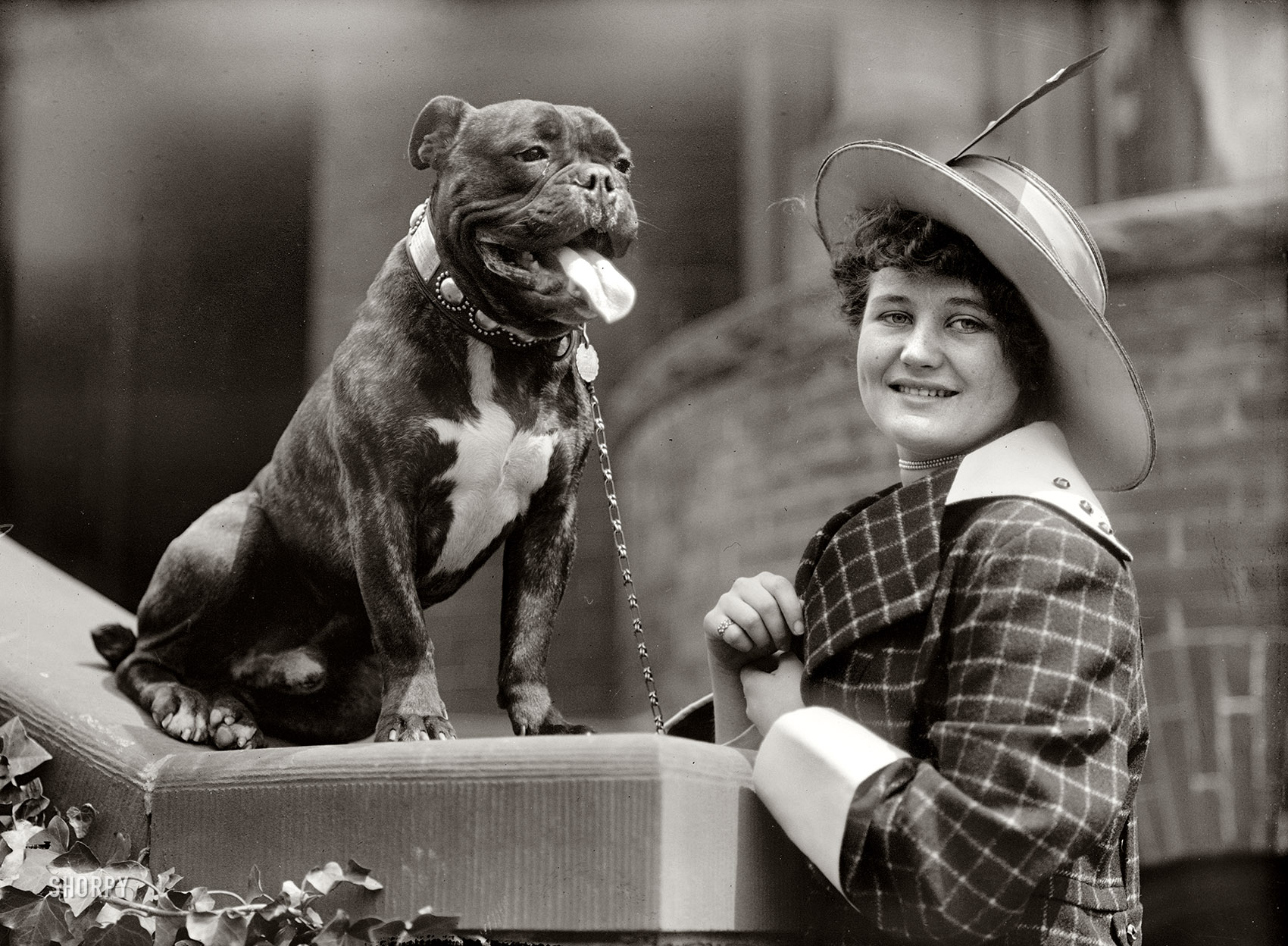 1915. Washington, D.C. "Miss Edith Gracie -- dog show." Harris & Ewing Collection glass negative. View full size.