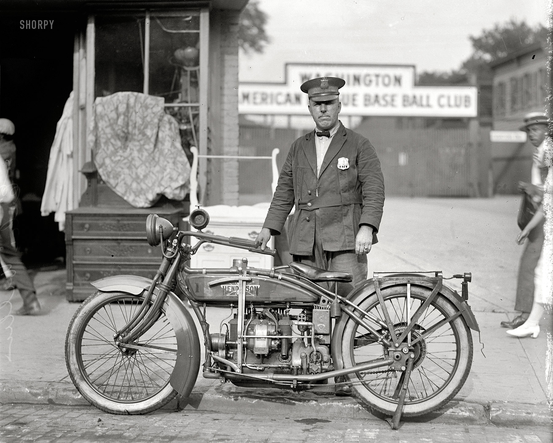 August 1922. Washington, D.C. "Eslie Williams." The officer and his Henderson #1. National Photo Company Collection glass negative. View full size.