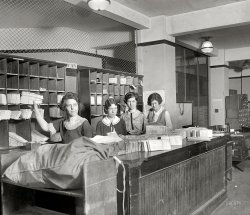 May 20, 1924. Washington, D.C. "Veterans Bureau." Some alumnae here of the Olive Oyl Secretarial School. National Photo glass negative. View full size.