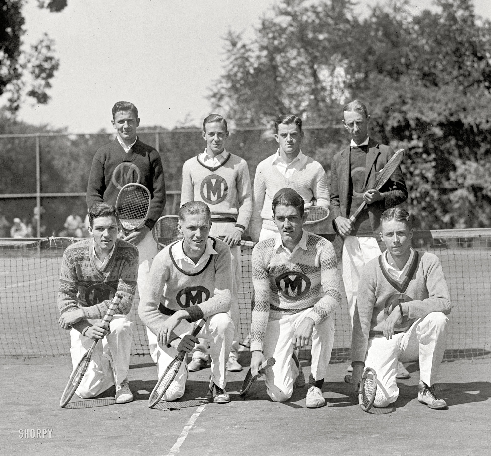 Washington, D.C., 1925. "Montrose tennis team." The Eight Racqueteers. National Photo Company Collection glass negative. View full size.
