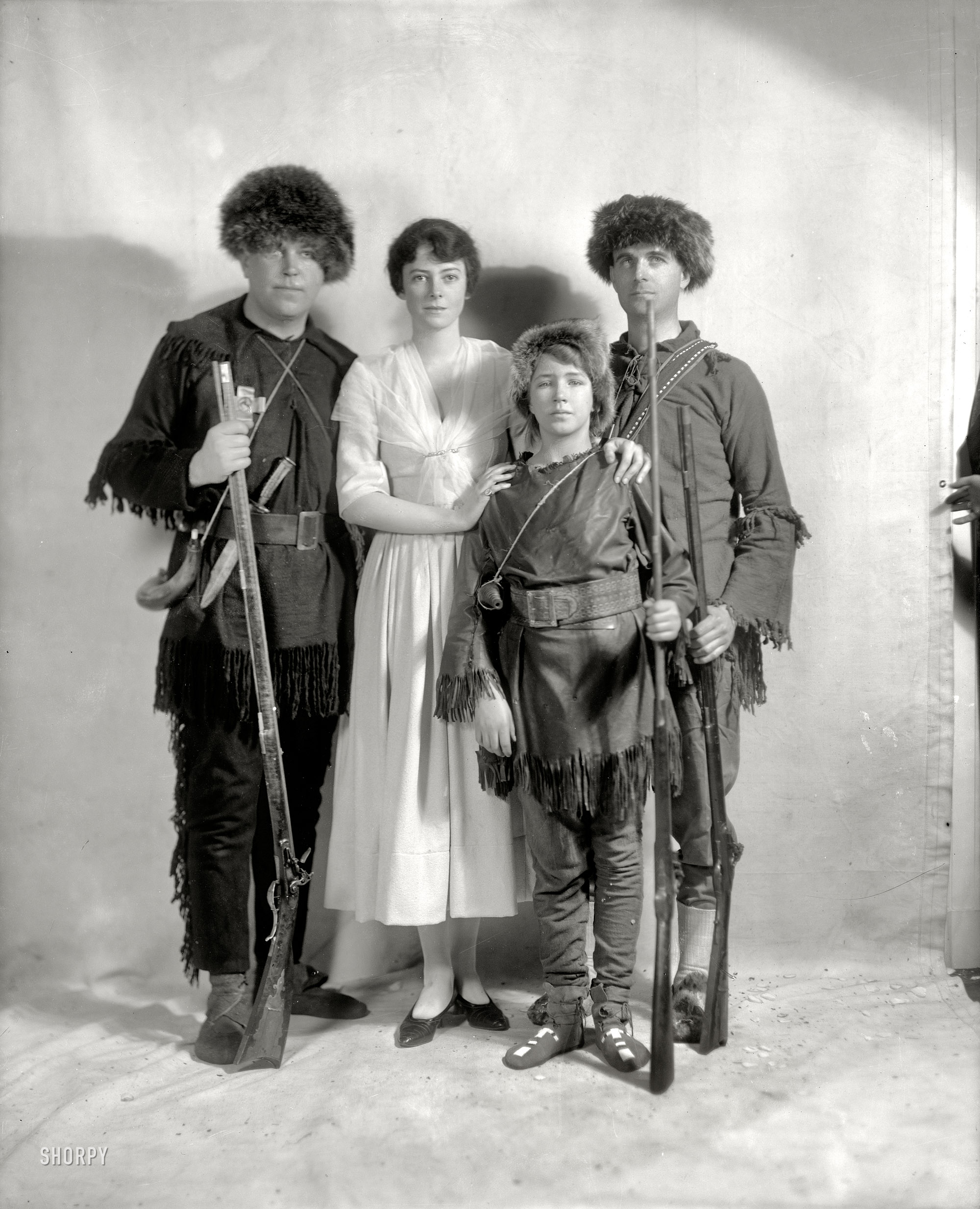 Washington, D.C., circa 1923. "Daniel Boone group." When I was a kid I had all their albums. Harris & Ewing Collection glass negative. View full size.