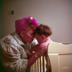 1952. "Lucille Ball and daughter Lucie Arnaz nestling together at home." Happy Mother's Day from Shorpy! Color transparency by Charlotte Brooks for the article "The Real Lucy" in Look magazine. View full size.