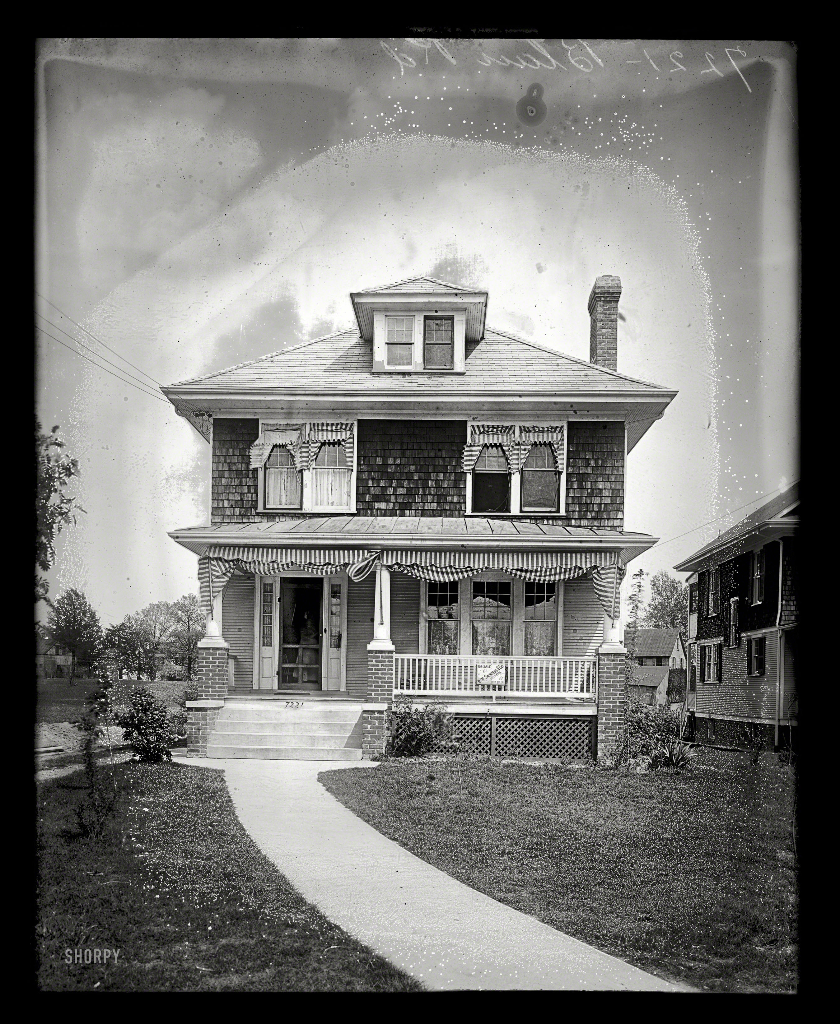 Washington, D.C., circa 1920. "7221 Blair Road." Someone's at the door. National Photo Company Collection glass negative. View full size.