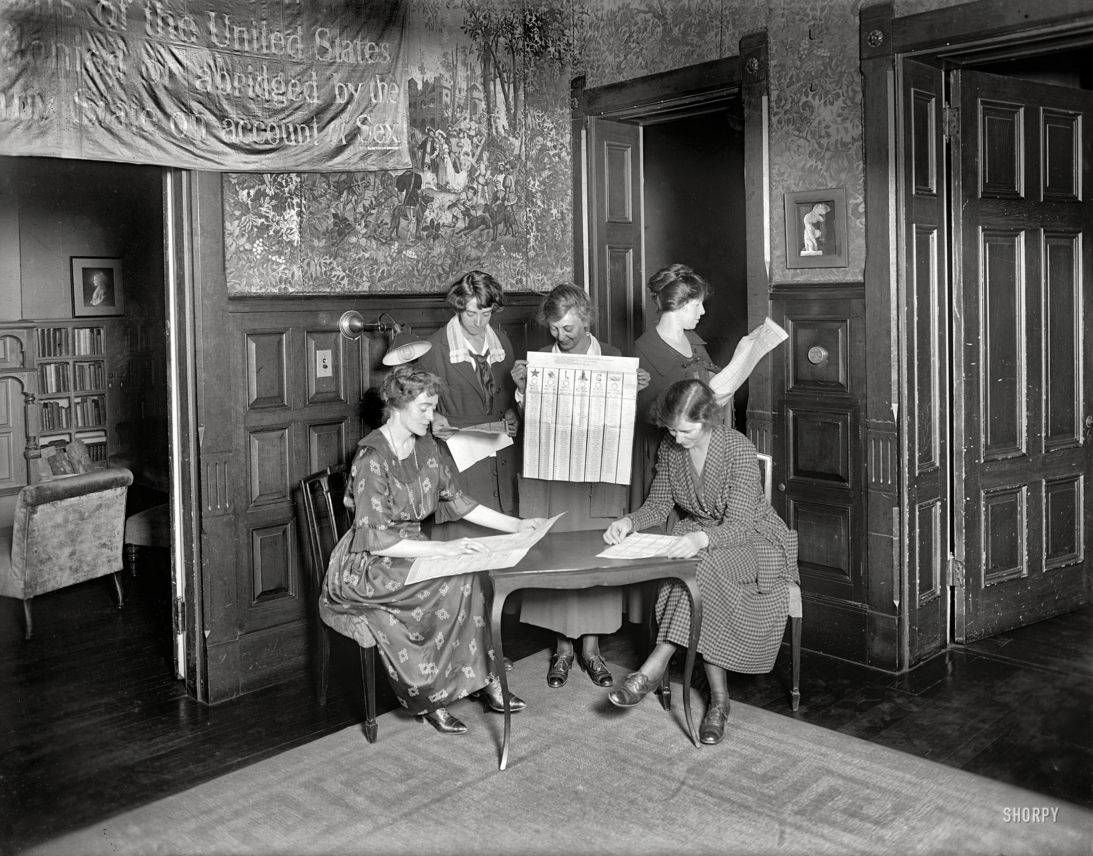 Washington, D.C., 1920. "Suffragettes voting." An inspiration to us all! National Photo Company Collection glass negative. View full size.