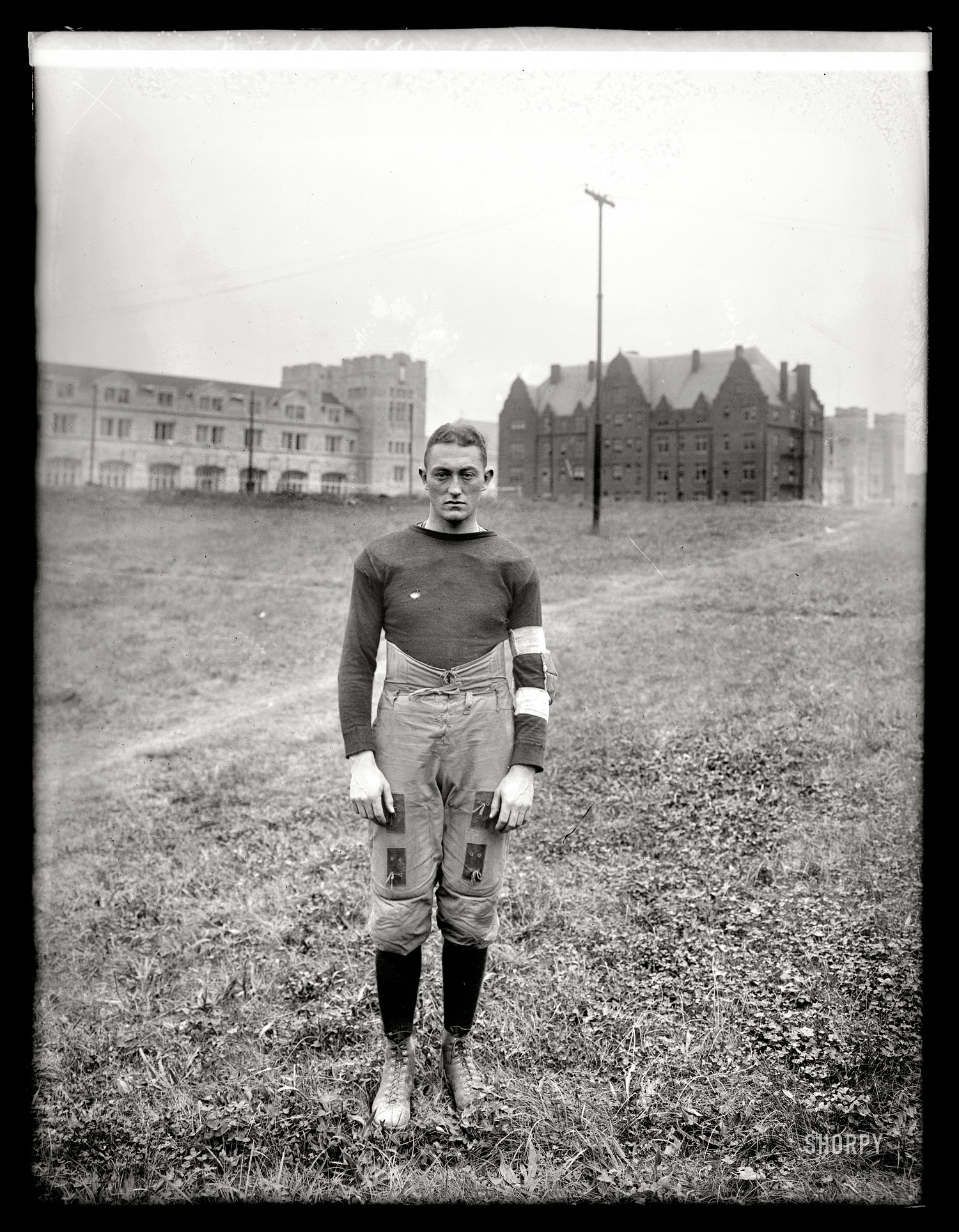 Washington, D.C. "F. Murphy, Catholic University, 1920." Outstanding in his field. National Photo Company Collection glass negative. View full size.