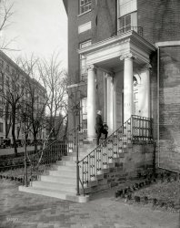 Washington, D.C., circa 1921. "Edwards boy at Octagon House." The enigmatic E-Boy, back for his sixth appearance. National Photo Co. View full size.