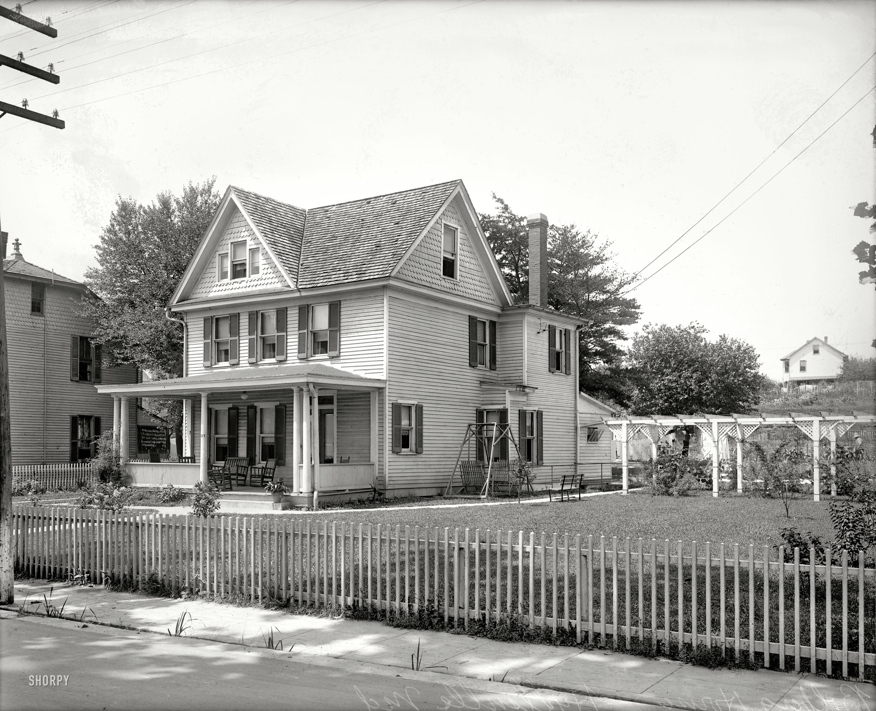 Prince George's County, Maryland, circa 1921. "Balberg house, Hyattsville." The address looks to be 137. Bonus points if you can find the street. View full size.