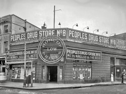 Washington, D.C., circa 1922. "People's Drug Store No. 8, 14th Street & Park Road." National Photo Company Collection glass negative. View full size.