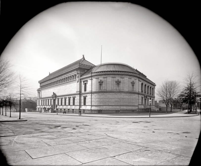 Washington, D.C., circa 1921. "Corcoran Art Gallery." This empty intersection a block from the White House presents a somewhat different appearance today. National Photo Company Collection glass negative. View full size.
