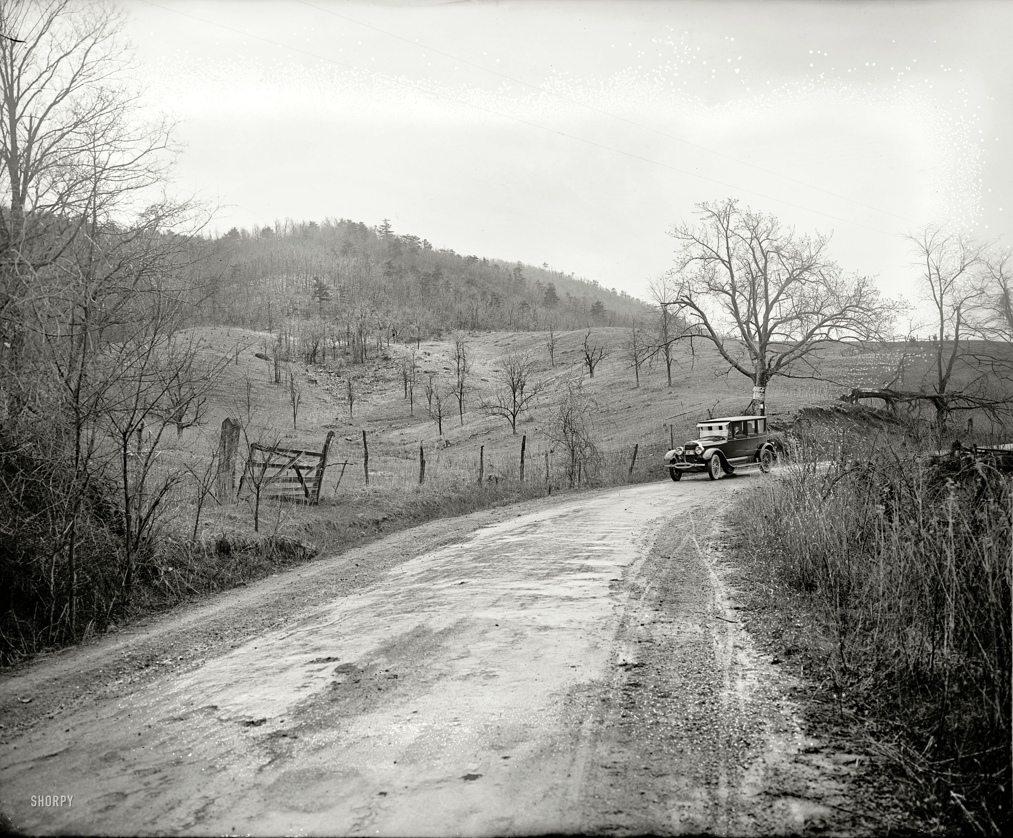 Circa 1925. "Ford Motor Co. -- Lincoln car in Shenandoah National Park, Virginia." National Photo Company Collection glass negative. View full size.
