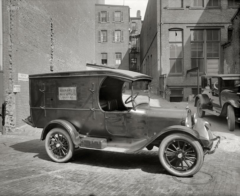 Washington, D.C., 1926. "Semmes Motor Co. -- Rudolph &amp; West Co. truck." National Photo Company Collection glass negative. View full size.
