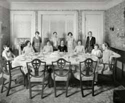 Washington, D.C., circa 1927. "Orme group." Violet Orme (far left, last seen here) has another birthday. National Photo Company glass negative. View full size.