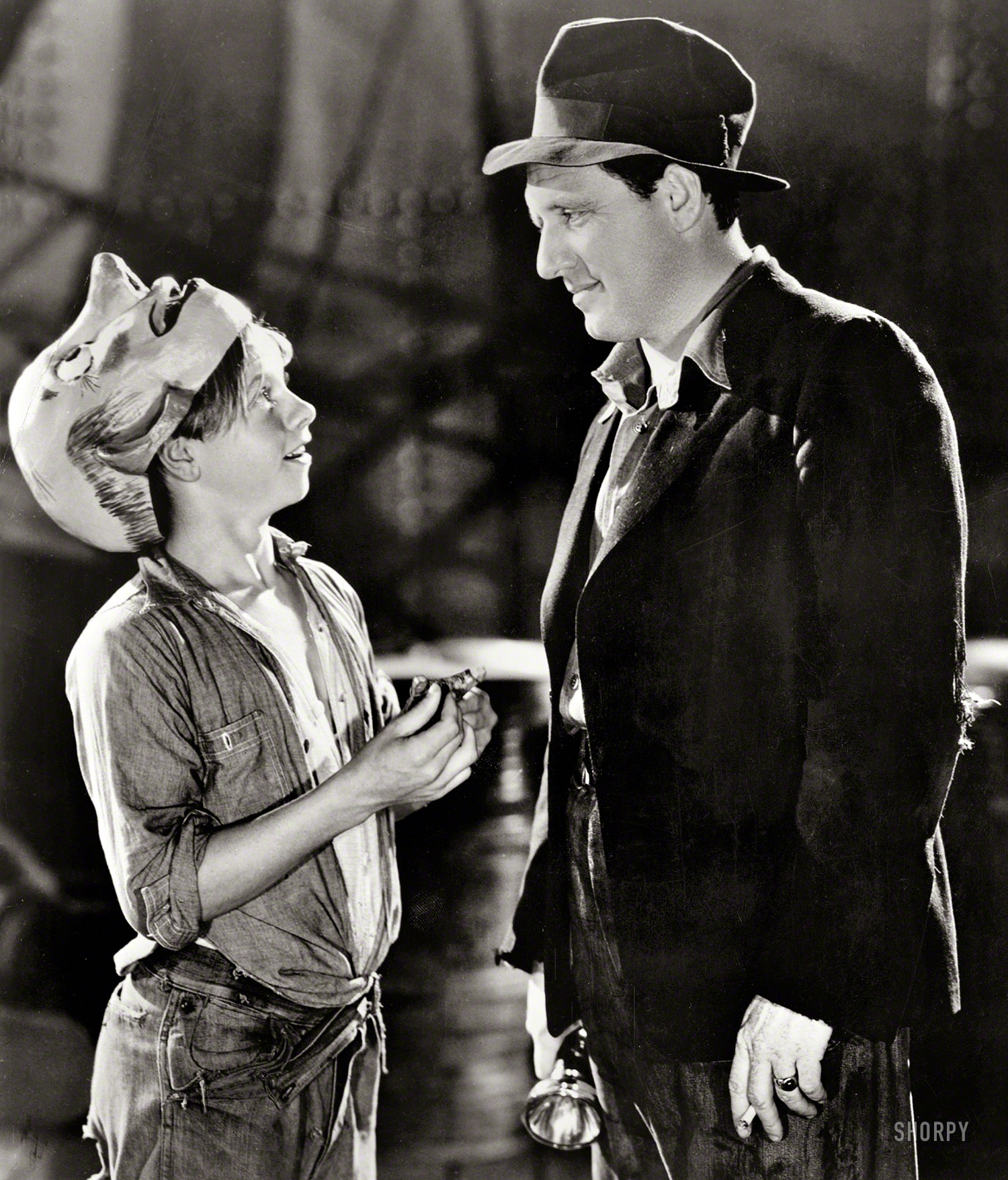 1936. "Mickey Rooney and Spencer Tracy in the film Riffraff." The former child star and Hollywood icon died yesterday at age 93, rolling credits on a career that spanned two centuries. MGM publicity photo. View full size.