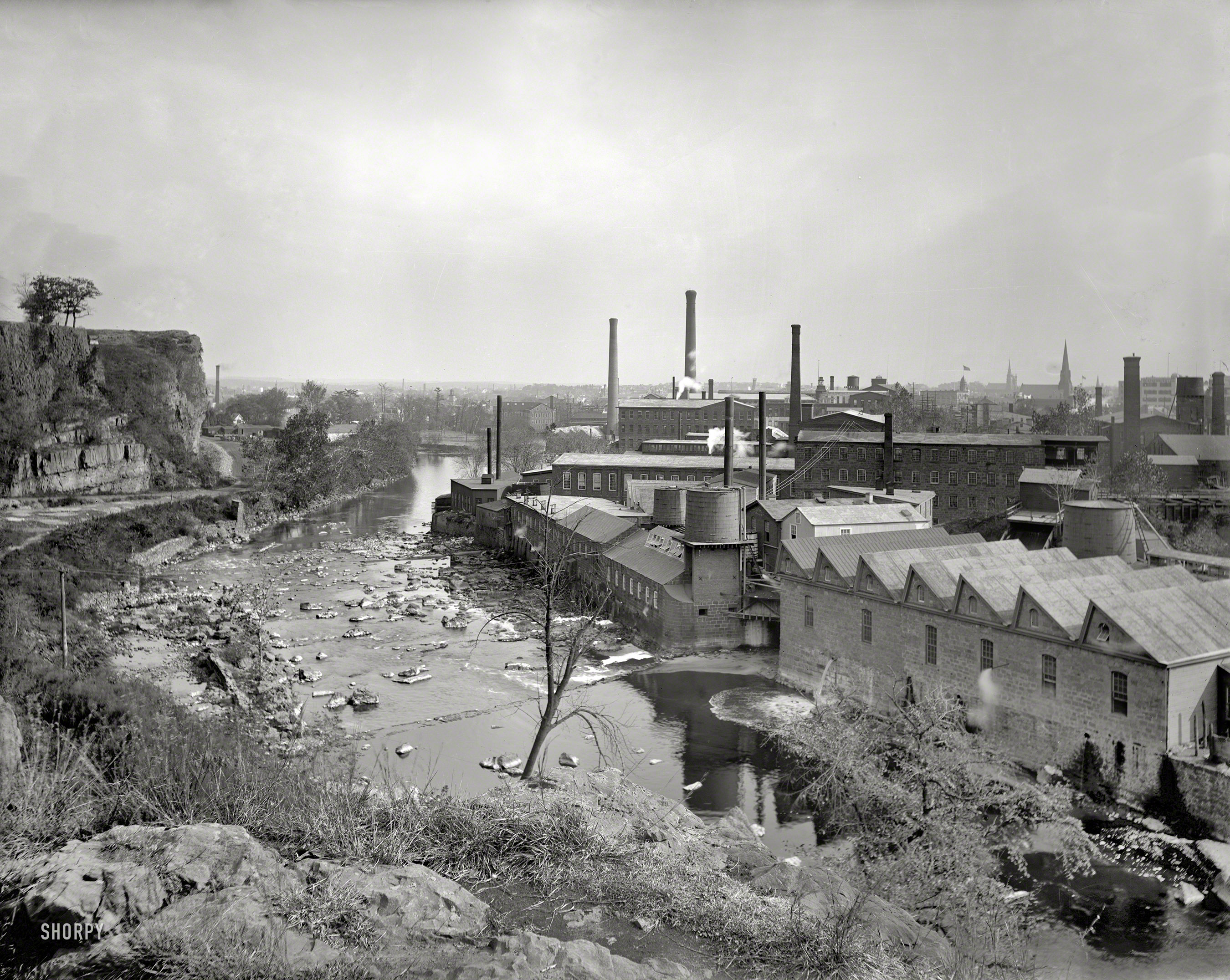 Circa 1901. "Paterson, N.J., from Water Works Park." Lovely Paterson, Pearl of the Passaic. 8x10 inch glass negative, Detroit Publishing Co. View full size.