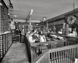 Detroit circa 1904. "General offices, Whitney-Warner Publishing Co." Interior of the sheet-music business seen here yesterday. Among the tunes on display: "Hiawatha Song," "Bedelia" and the "Soko March" Two-Step. View full size.