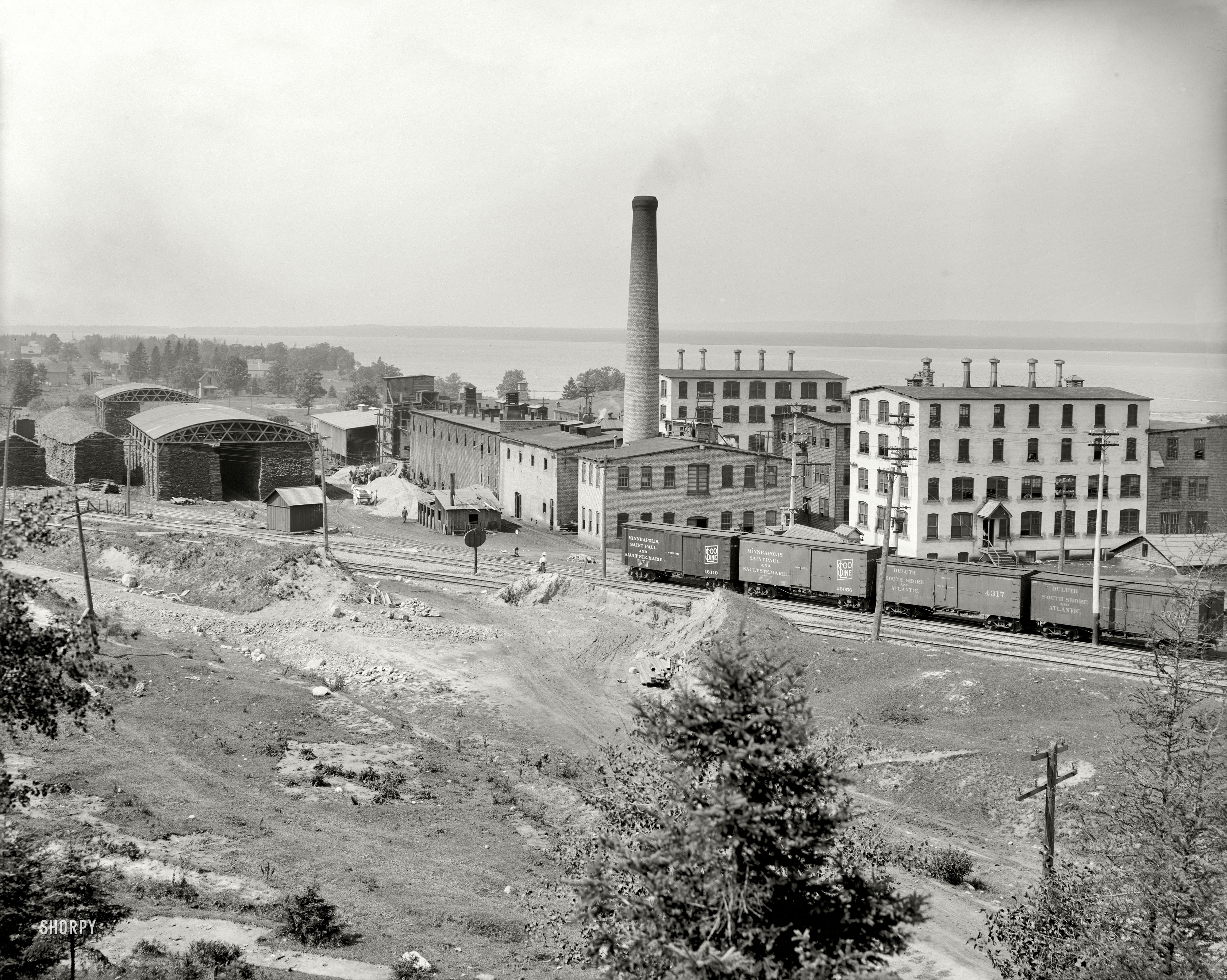 Sault Sainte Marie, Michigan, circa 1908. "Algonquin Tannery." Served by the Soo Line, as well as the Duluth, South Shore & Atlantic. View full size.