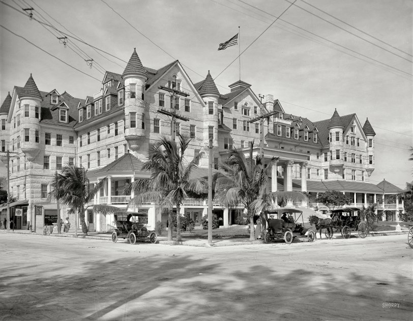 January 29, 1912. "Halcyon Hotel, 12th Street and Avenue B, Miami, Florida." 8x10 inch dry plate glass negative, Detroit Publishing Company. View full size.
