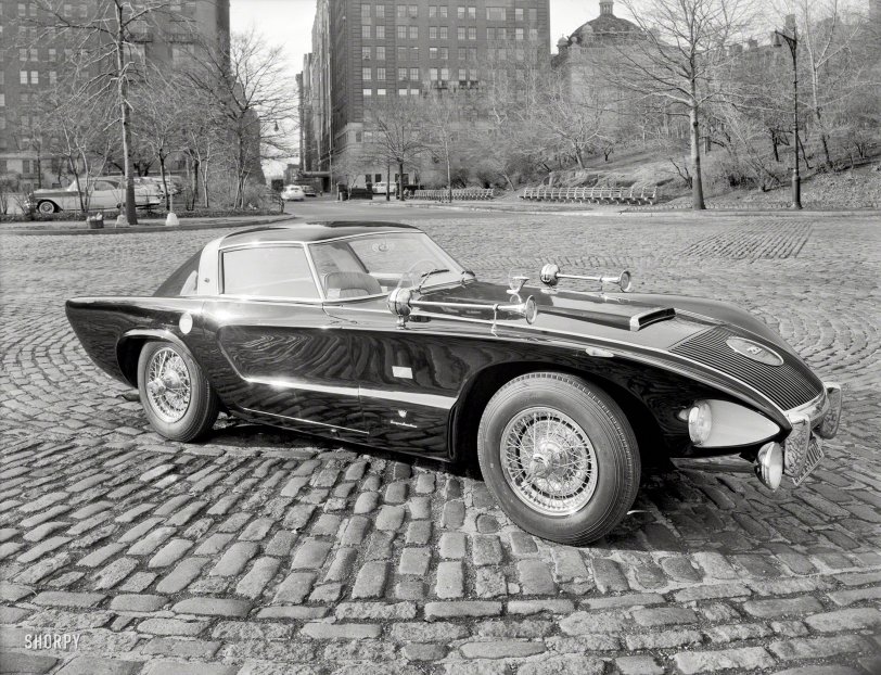 Jan. 17, 1956. "Raymond Loewy's Jaguar car. No. 8." Happy 120th birthday to the famed industrial designer. Gottscho-Schleisner photo. View full size.