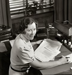 Washington, D.C., circa 1937. "Federal Bureau of Investigation. Miss Helen Gandy, secretary to J. Edgar Hoover." Photo by Theodor Horydczak. View full size.