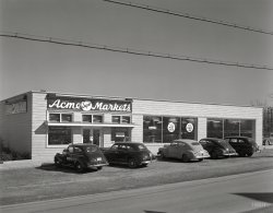 Maryland circa 1948. "Acme Market. Four Corners -- Woodmoor Shopping Center, Colesville Pike and Old Bladensburg Road. Schreier & Patterson, architects." Safety negative by Theodor Horydczak. View full size.