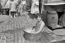 July 1938. "Ambridge, Pennsylvania. Scene in the alley on the east side of town." (A photographer? And the Internet? Please go away!) 35mm negative by Arthur Rothstein for the Resettlement Administration. View full size.
