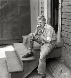 July 1938. "Young boy in Baltimore slum area." Potential model for the A&F catalog. Medium-format nitrate negative by John Vachon. View full size.