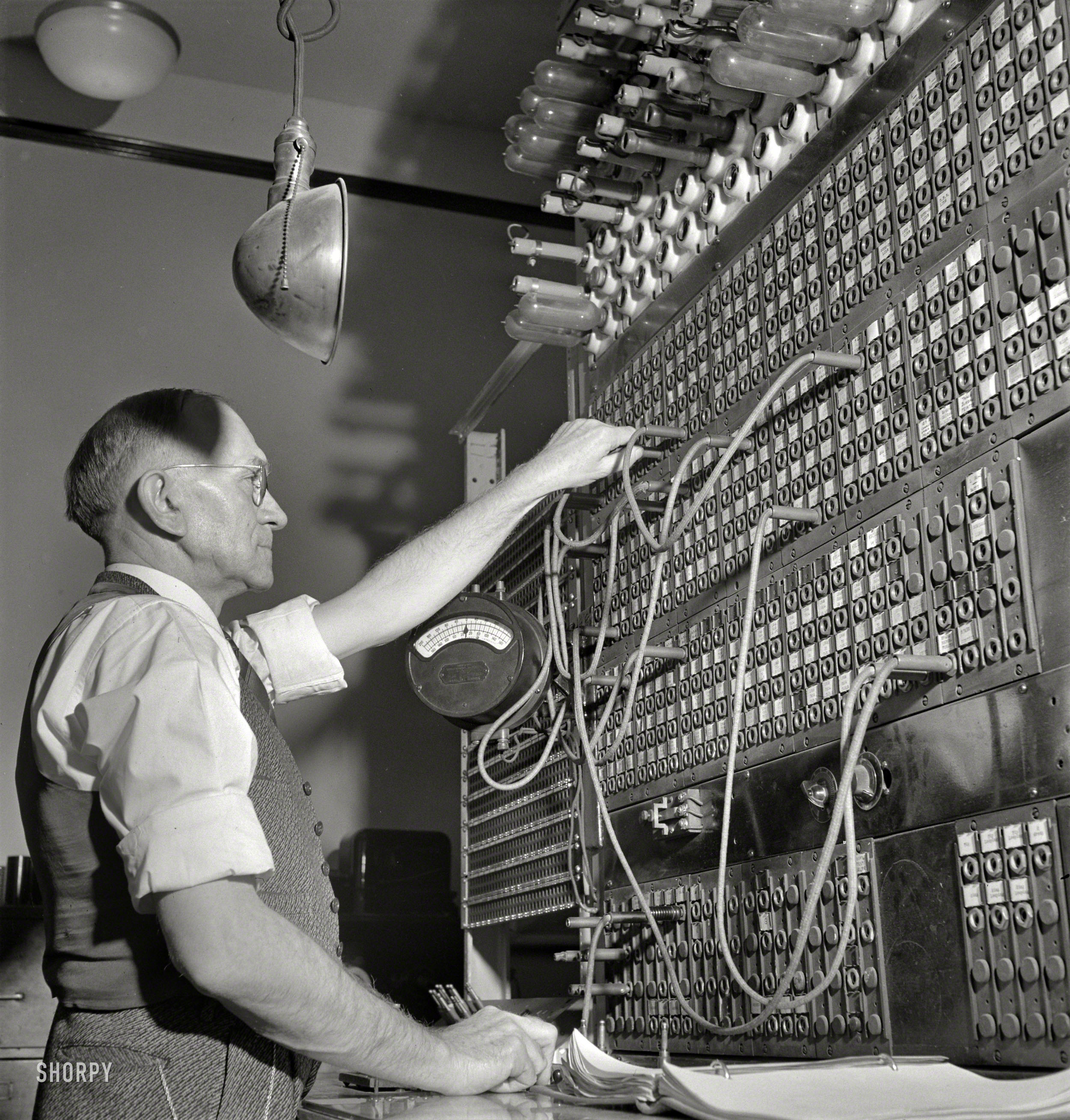 Shorpy Historical Picture Archive Telegraph Switchboard 1943 High Resolution Photo 