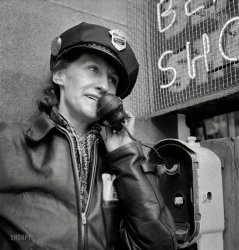 November 1942. Salt Lake City, Utah. "Woman training to operate buses and taxicabs." Photo by Andreas Feininger, Office of War Information. View full size.