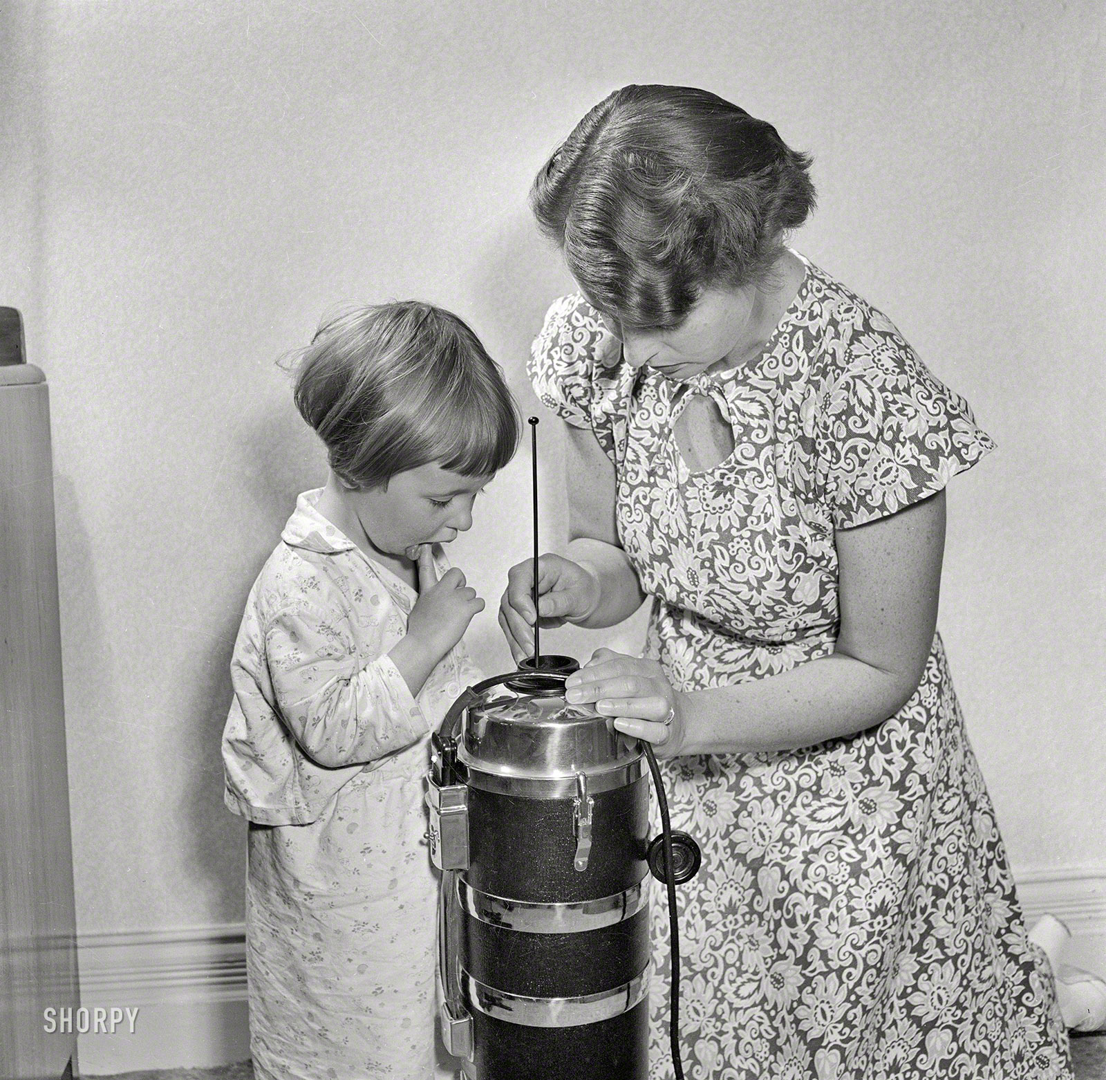 Jan. 19, 1951. "Common accidents in the home." A sentiment open to a number of interpretations. Wellington, New Zealand, Evening Post photo. View full size.