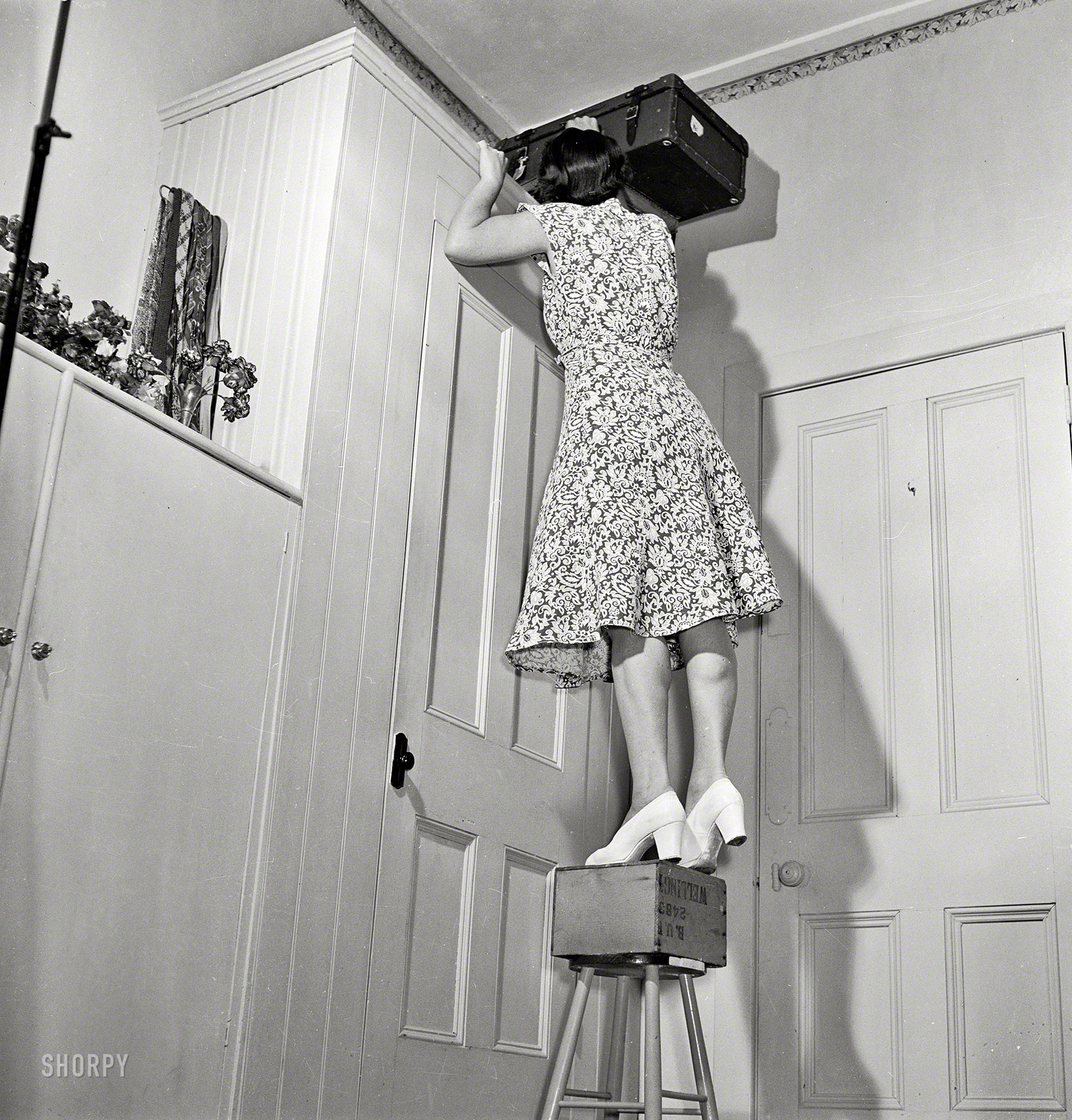 Jan. 19, 1951. "Common accidents in the home." The Accident Lady is back. Have a nice trip! Wellington, New Zealand, Evening Post photo. View full size.